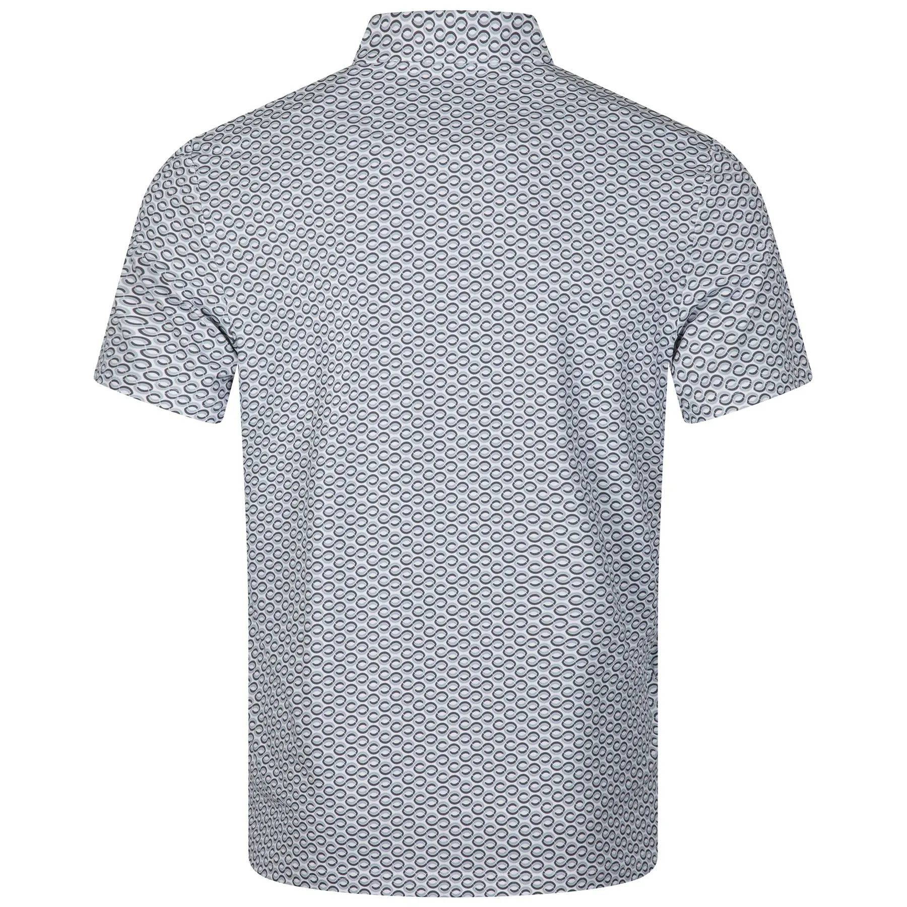 All Over Heritage Geo Print Golf Polo Quiet Shade - AW23