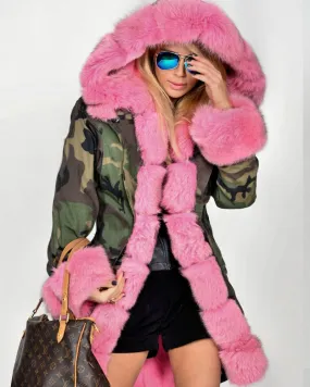 Aofur Women's Hooded Parka Jacket Fleece Faux Fur Coat Long Trench Tops US Stock Overcoat New