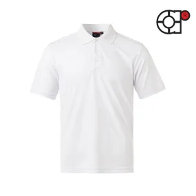 ARORA SHORT SLEEVE MINI EYELET MICROFIBER POLO (WHITE)