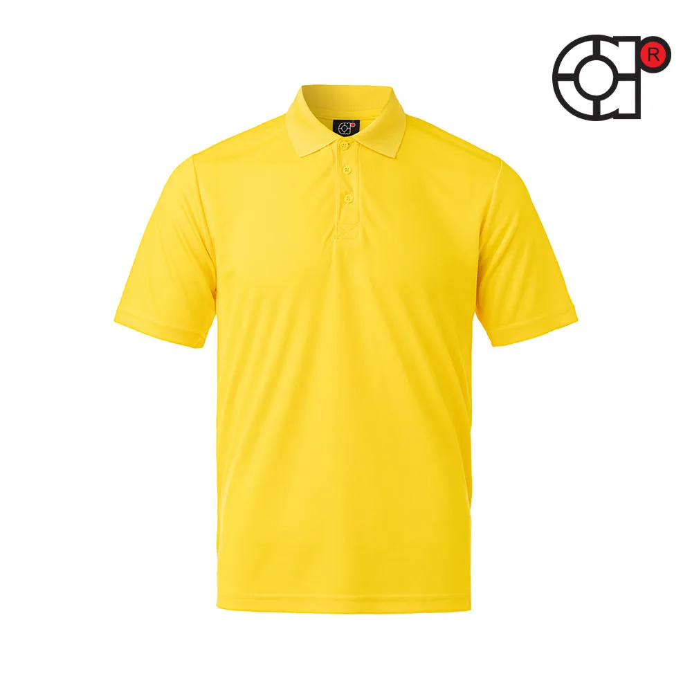 ARORA SHORT SLEEVE MINI EYELET MICROFIBER POLO (YELLOW)