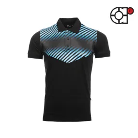 ARORA SHORT SLEEVE SUBLIMATION COTTON POLO (BLACK)