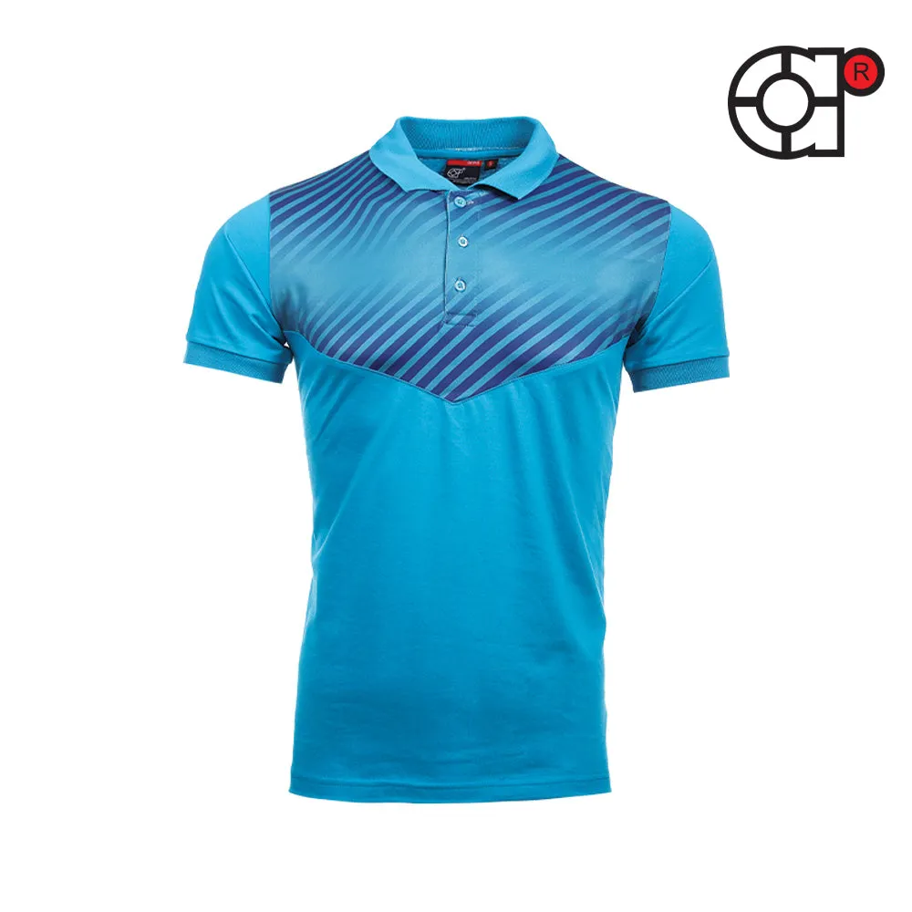 ARORA SHORT SLEEVE SUBLIMATION COTTON POLO (TURQUOISE)