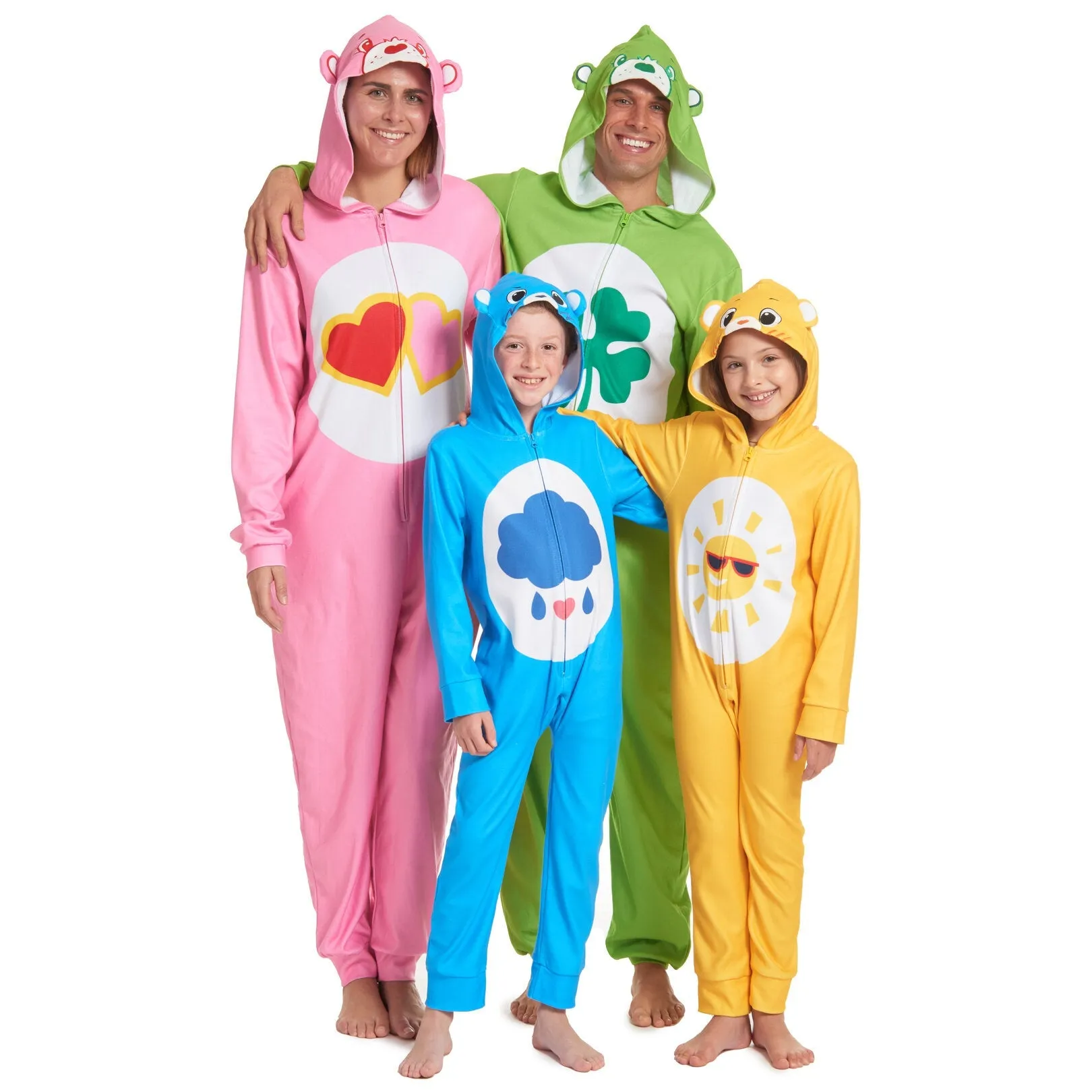 Care Bears Funshine Bear Fleece Zip Up Costume Pajama Coverall