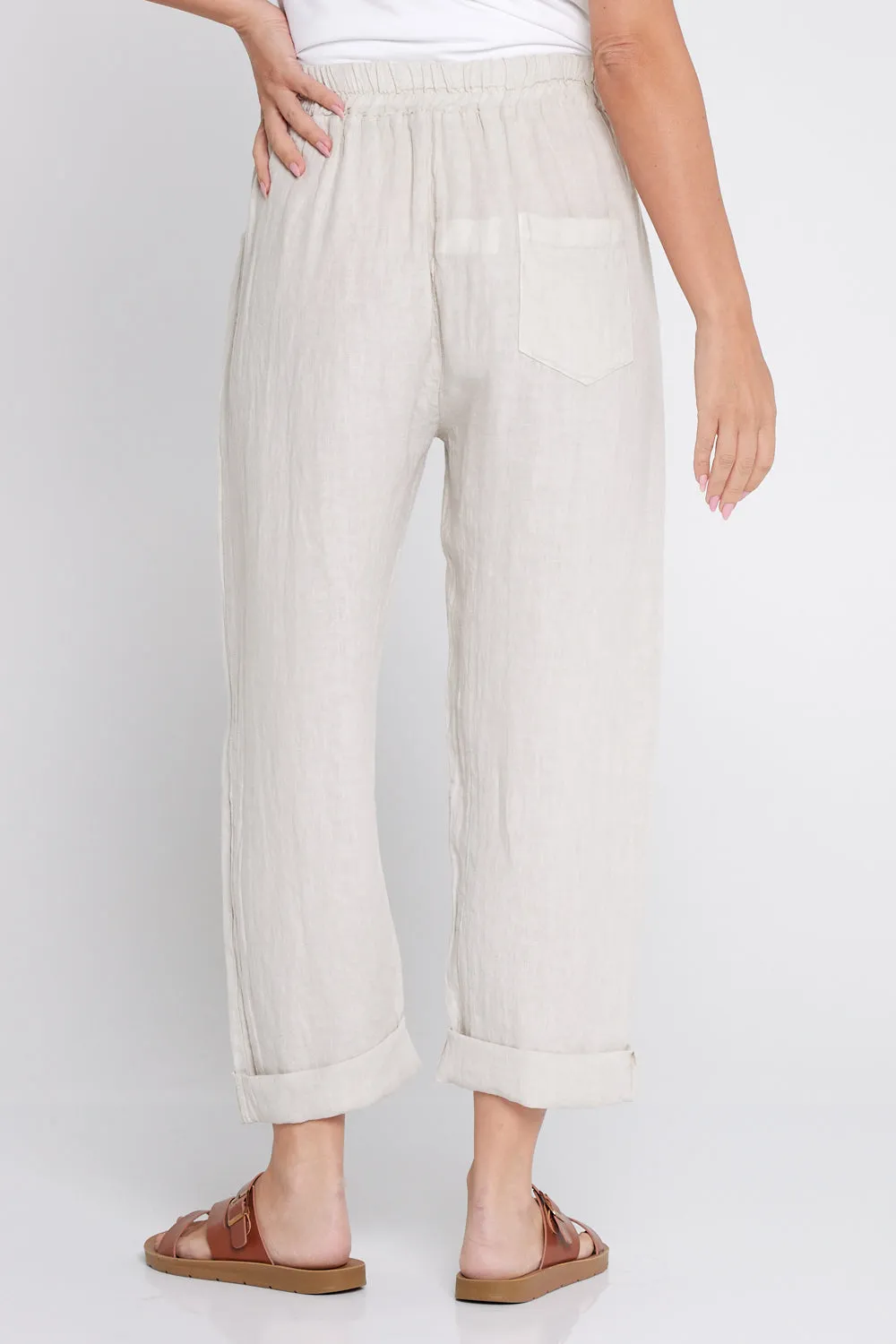 Cathrine Linen Pants - Beige