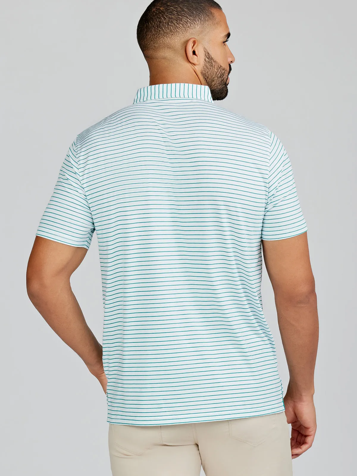 Cloud Lightweight Polo Brookline Stripe