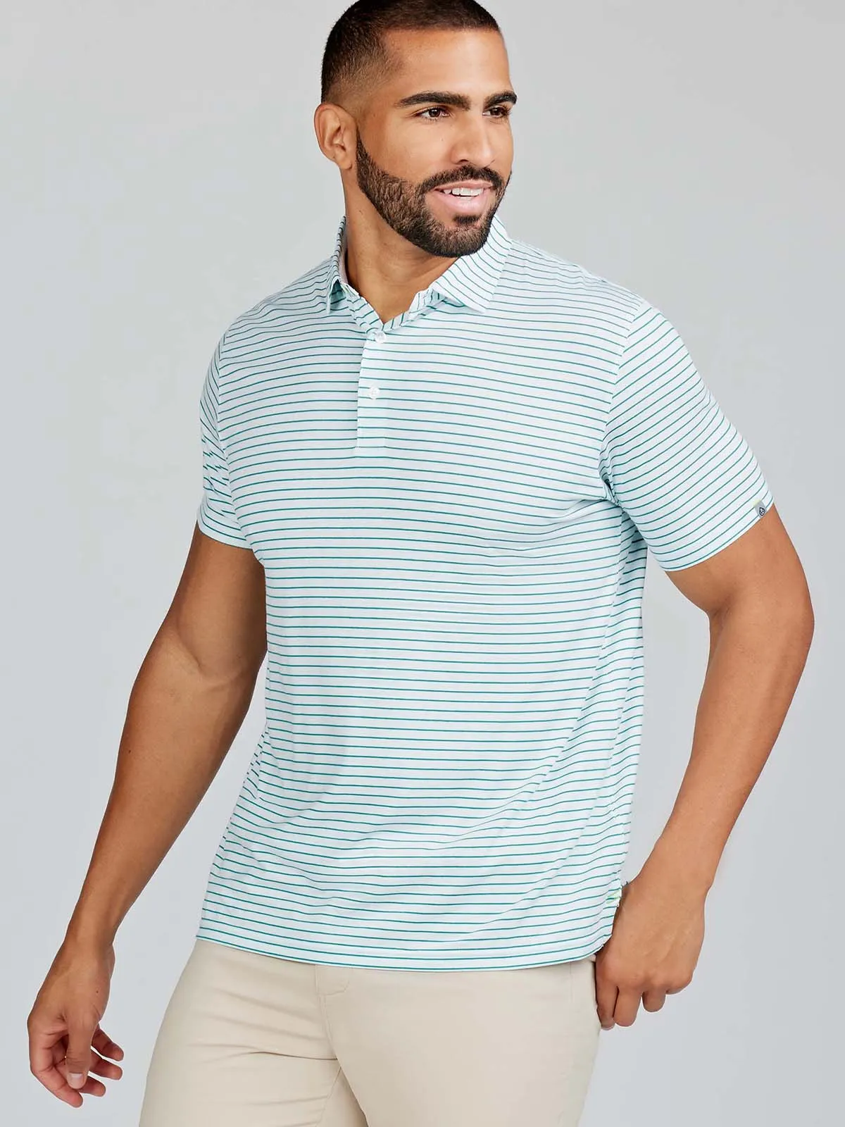 Cloud Lightweight Polo Brookline Stripe