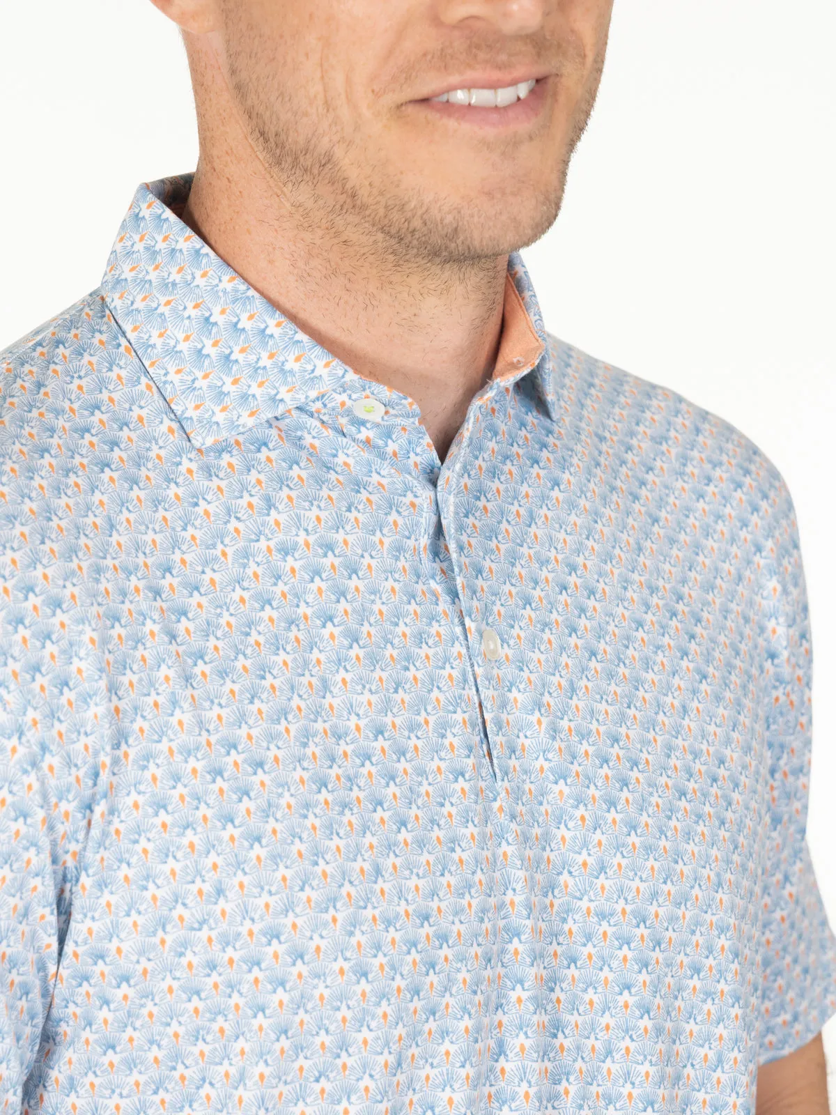 Cloud Polo - Palmetto Print