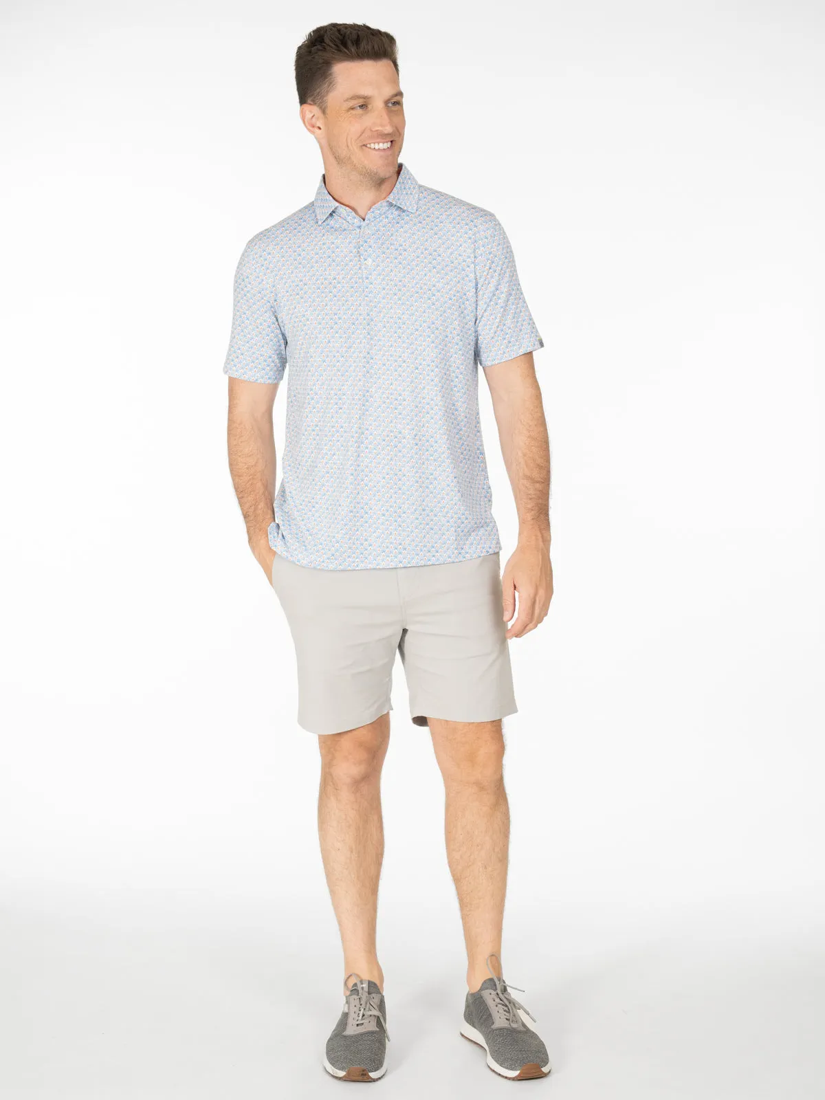 Cloud Polo - Palmetto Print