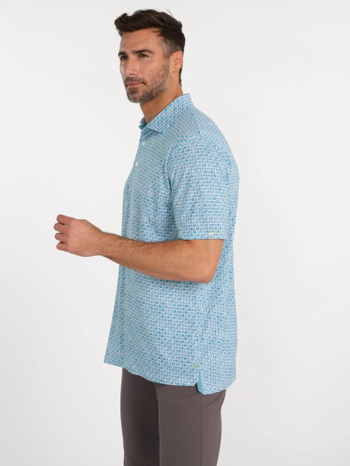 Cloud Polo - Palmetto Print