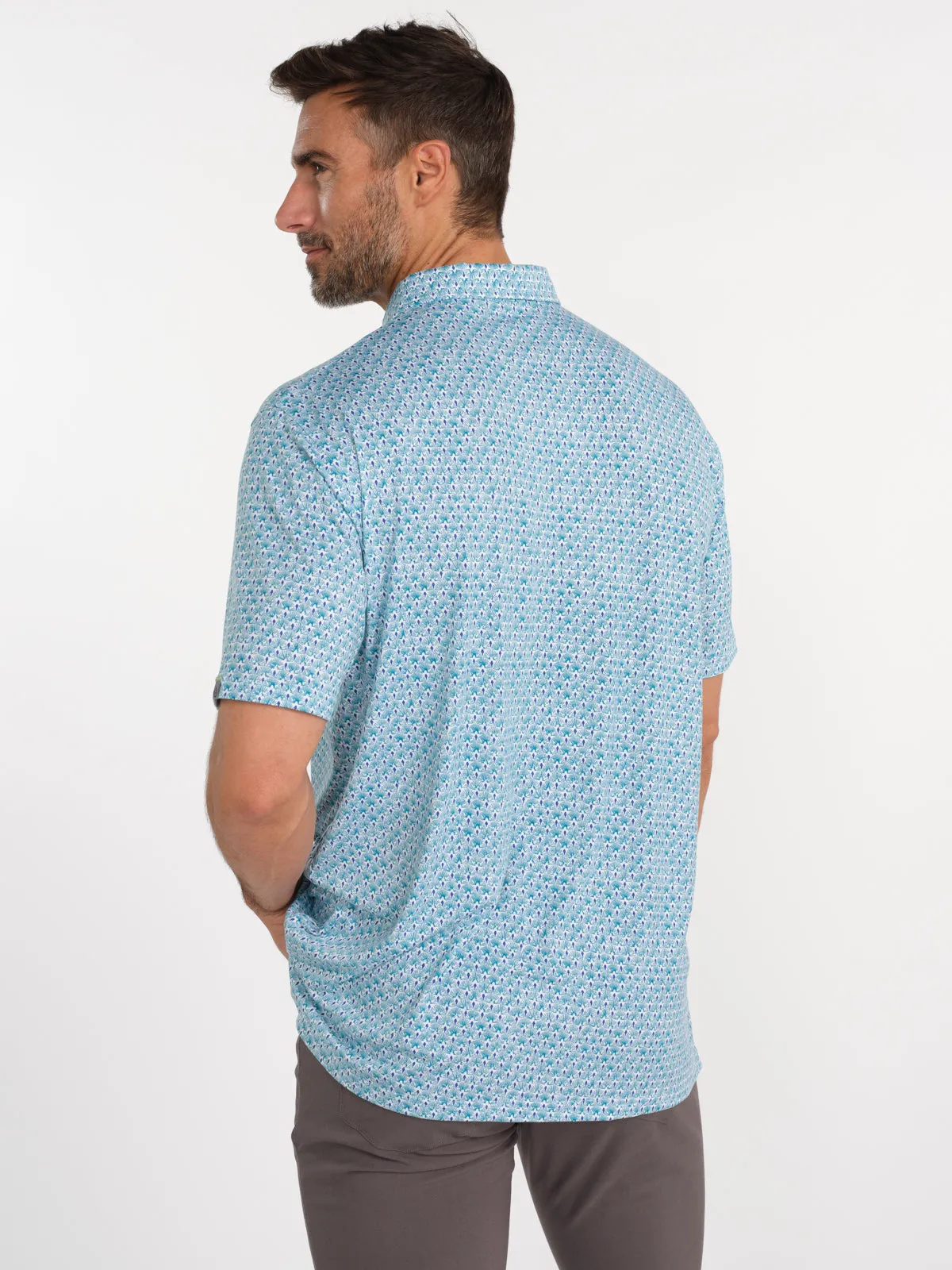 Cloud Polo - Palmetto Print