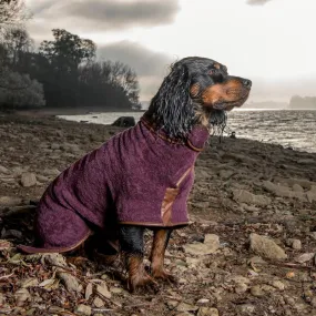 Country Dog Drying Coat - Burgundy