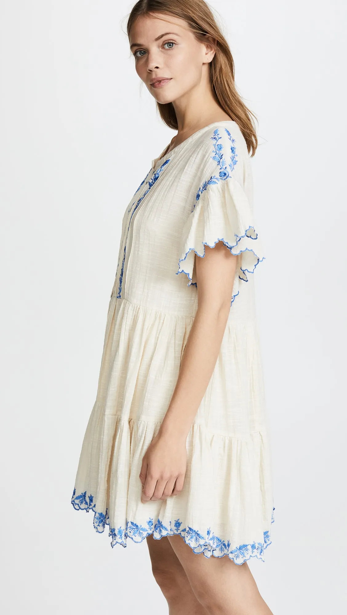 FREE PEOPLE Santiago Embroidered Mini Endless Summer Dress