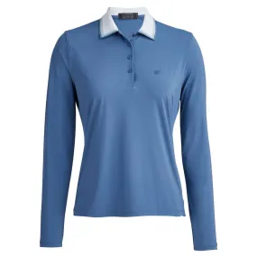 Gfore Rib Collar Silky Tech Nylon Longsleeve Golf Polo 2023 Women