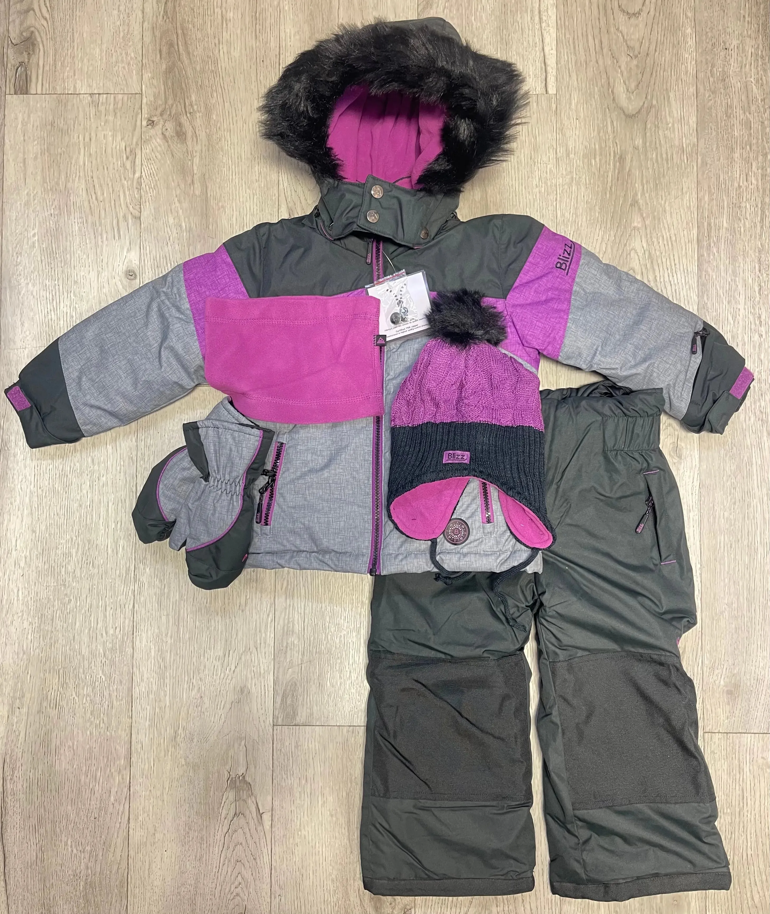 Girls Snowsuit 5 PCS Set - Beautyberry | Blizz