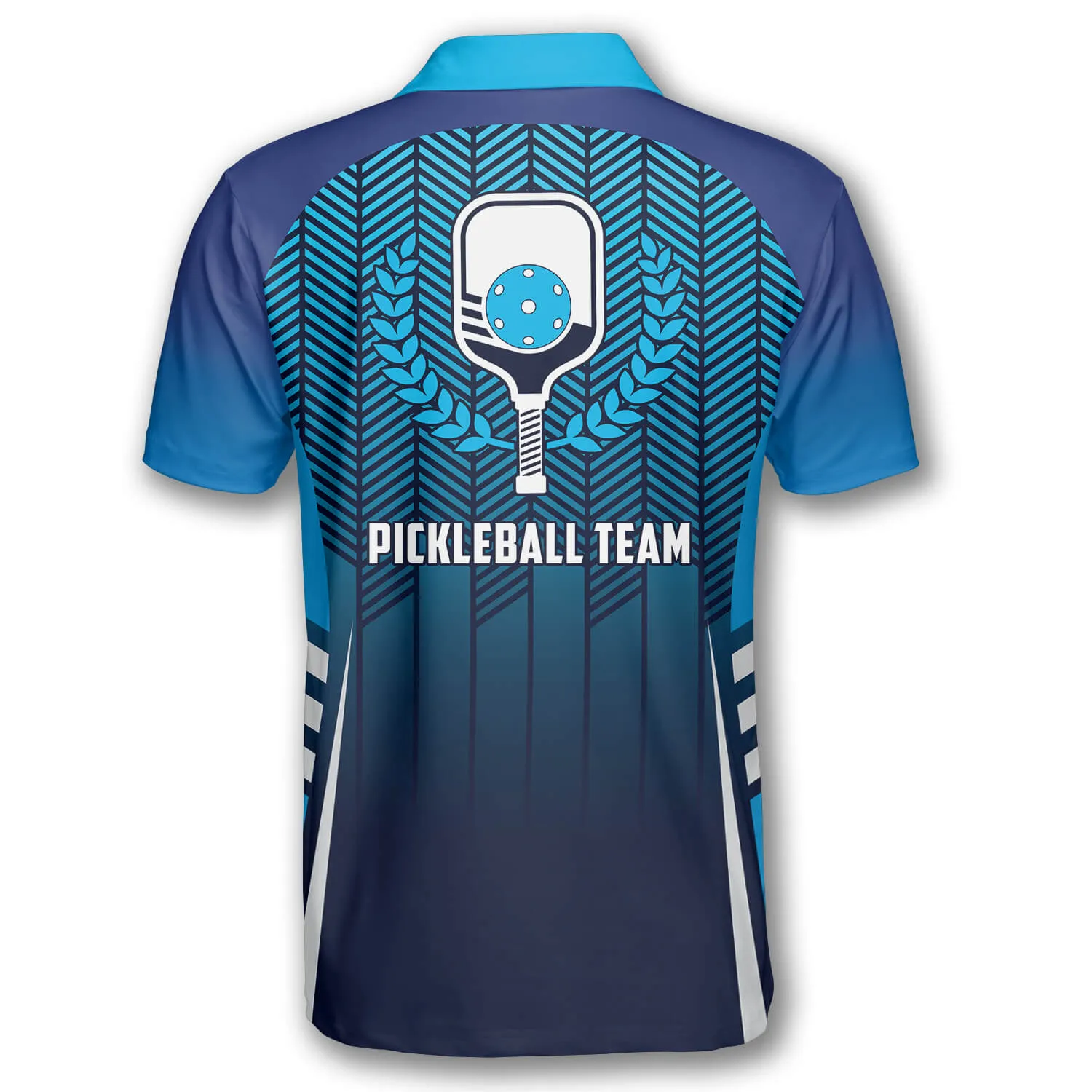 Gradient Blue Custom Pickleball Shirts for Men