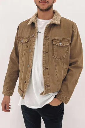 Jefe Sherpa Jacket Brown