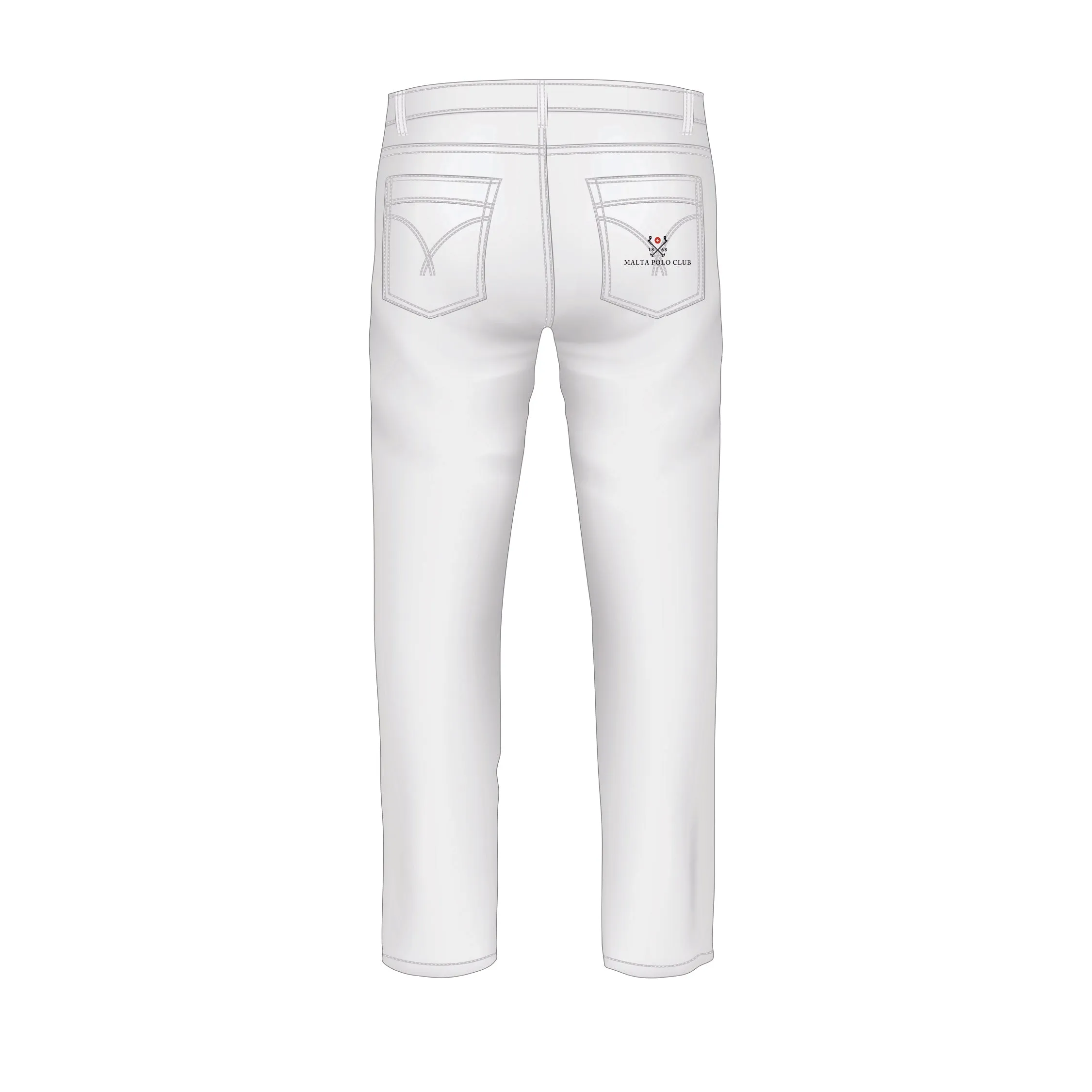 Malta Polo Men's White Jeans