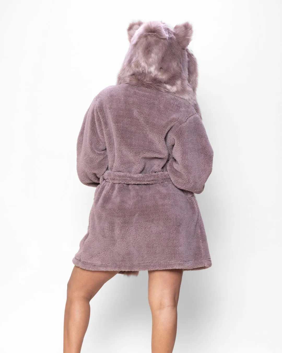 Mauve Kitten Classic Short Collector Edition Faux Fur Robe | Women's