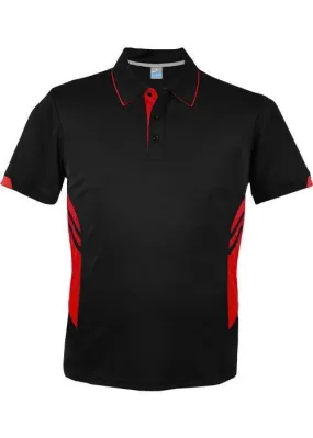 Mens Tasman Polo Black/Red