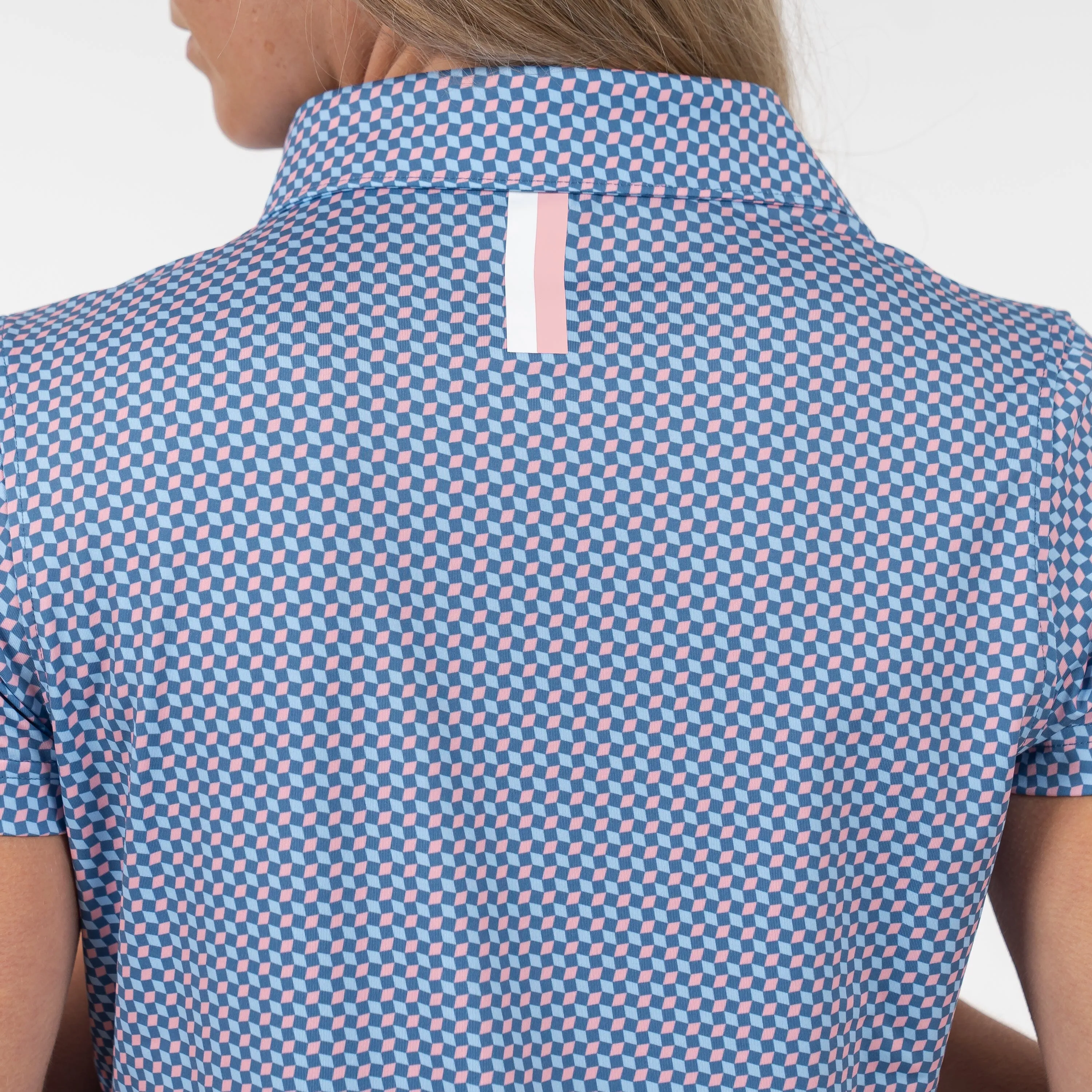 Mirage Performance Polo | The Mirage - Highcountry Blue/Soft Pink/Pure Blue