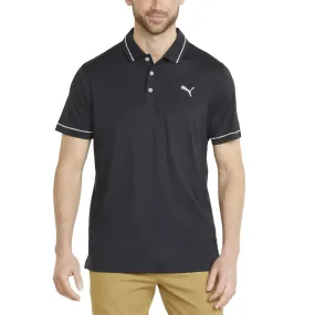 Puma Cloudspun Monarch Golf Shirt - Puma Black Heather/ High Rise