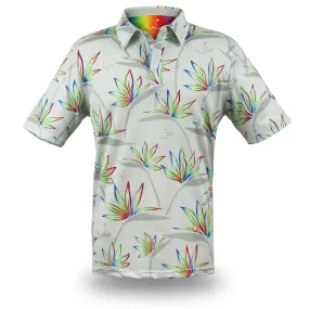 "White Shave Ice Birdies" - OGA Men's Polo - White Shave Ice