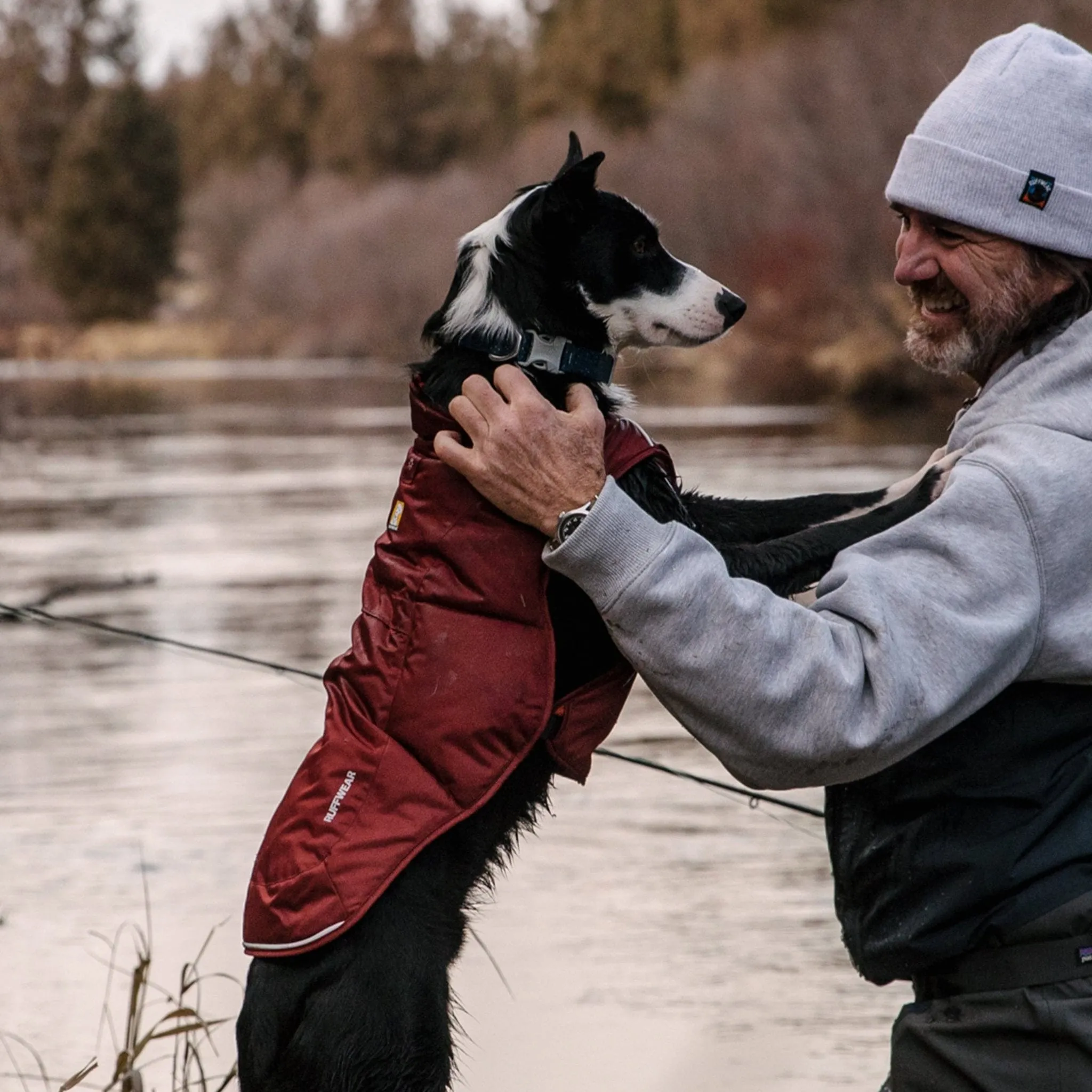 Ruffwear Quinzee Insulated Dog Jacket | Fired Brick Winter Warmth