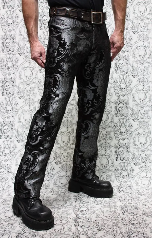 TAPESTRY PANTS - SILVER/BLACK