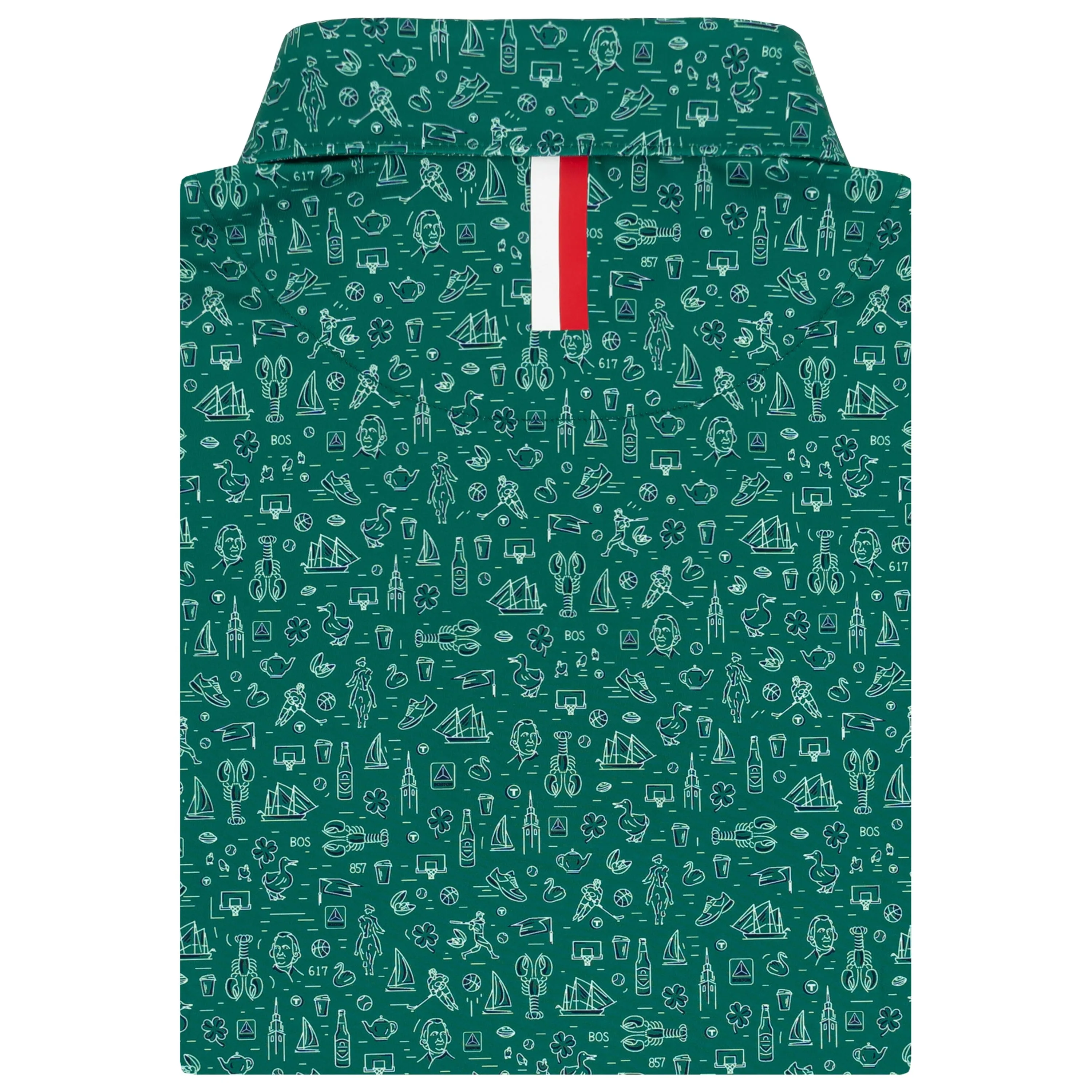 The Boston | Performance Polo | The Boston - Emerald Green/White