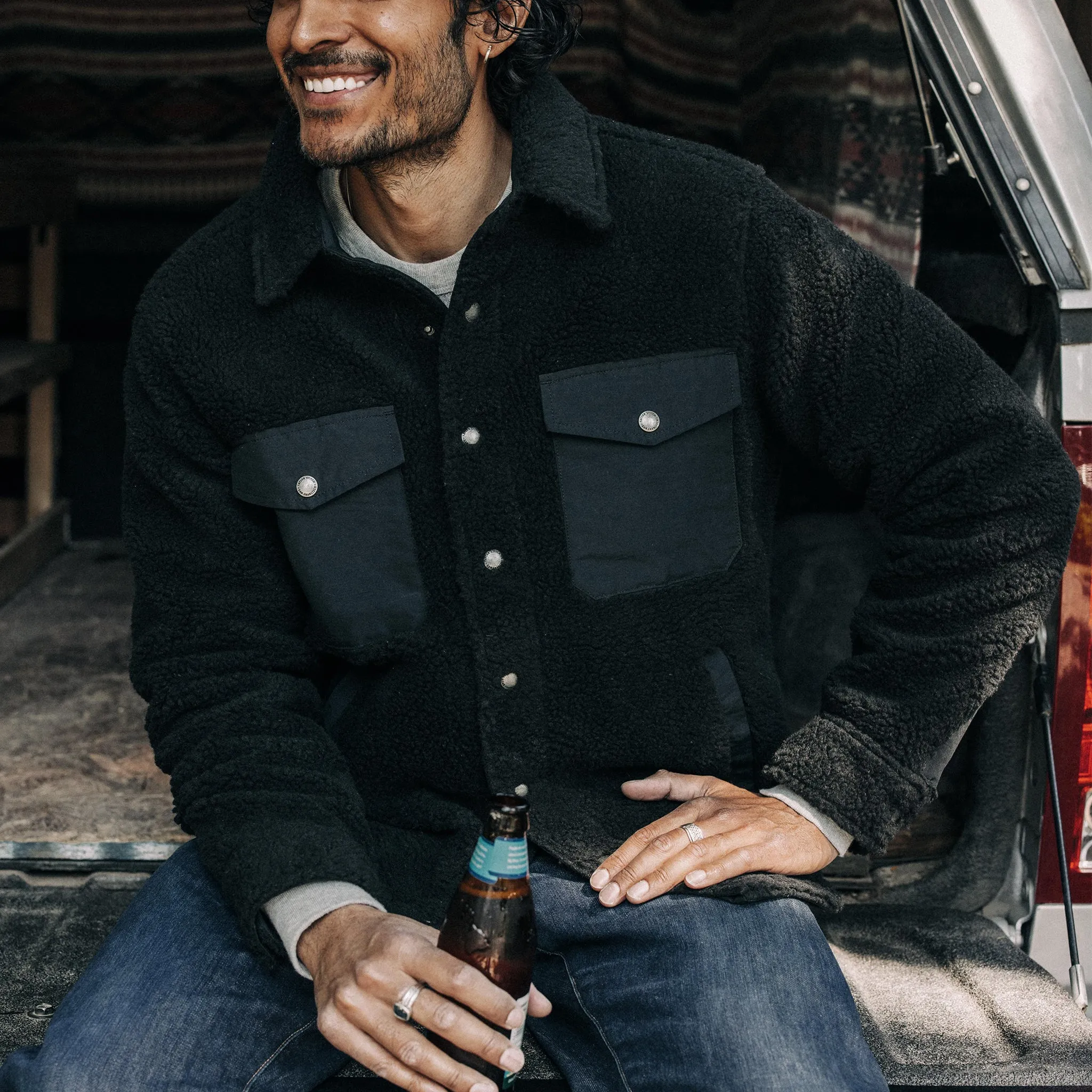 The Timberline Jacket in Onyx Sherpa