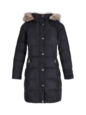 trimmed-hood padded coat