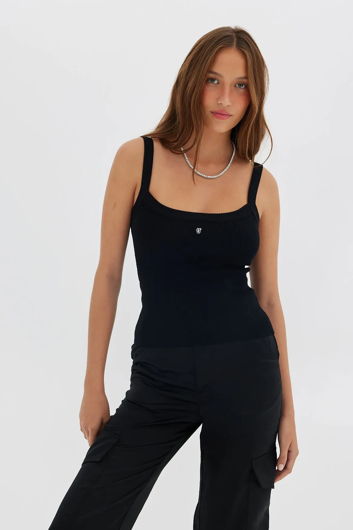 TS Knit Tank - Black