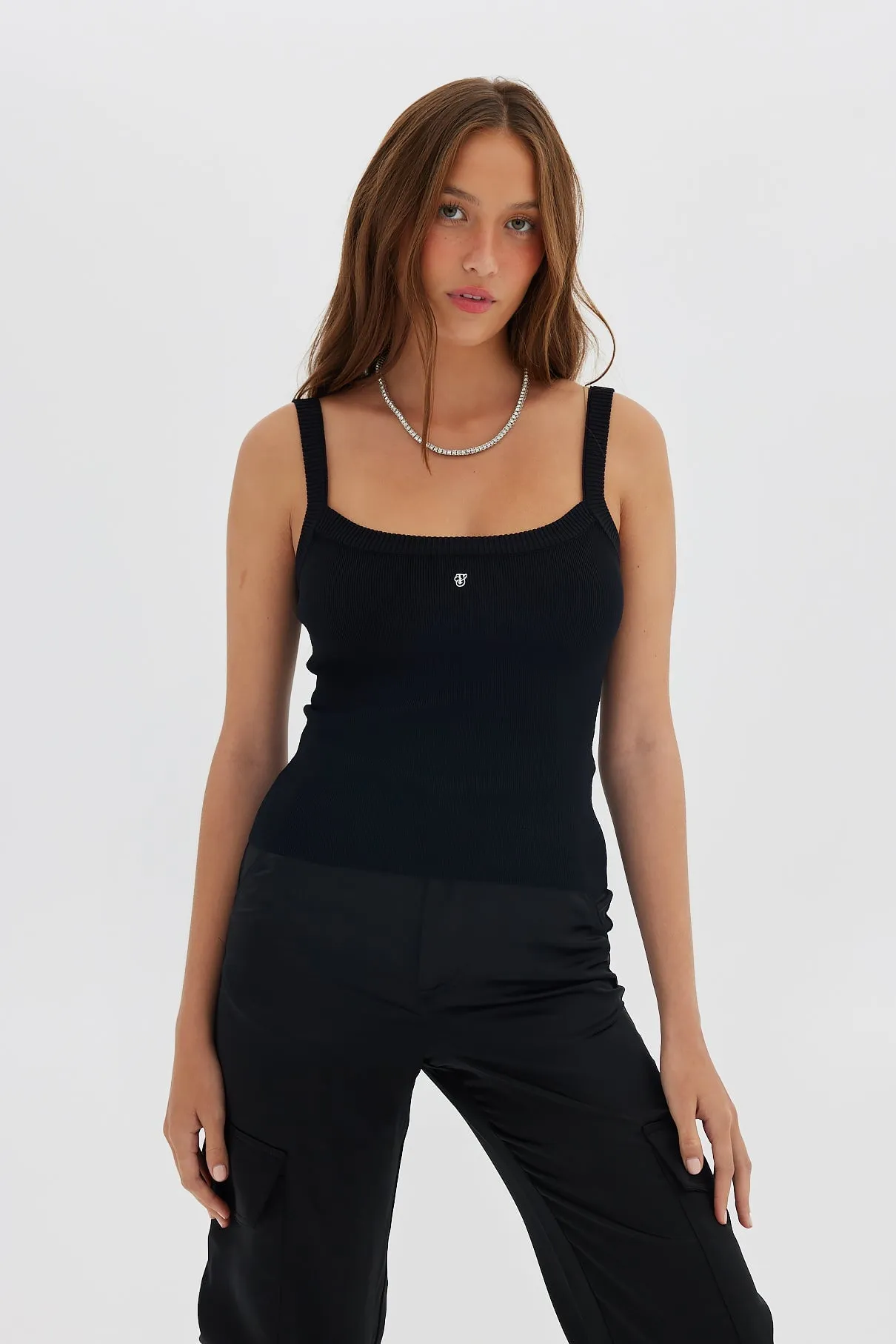 TS Knit Tank - Black