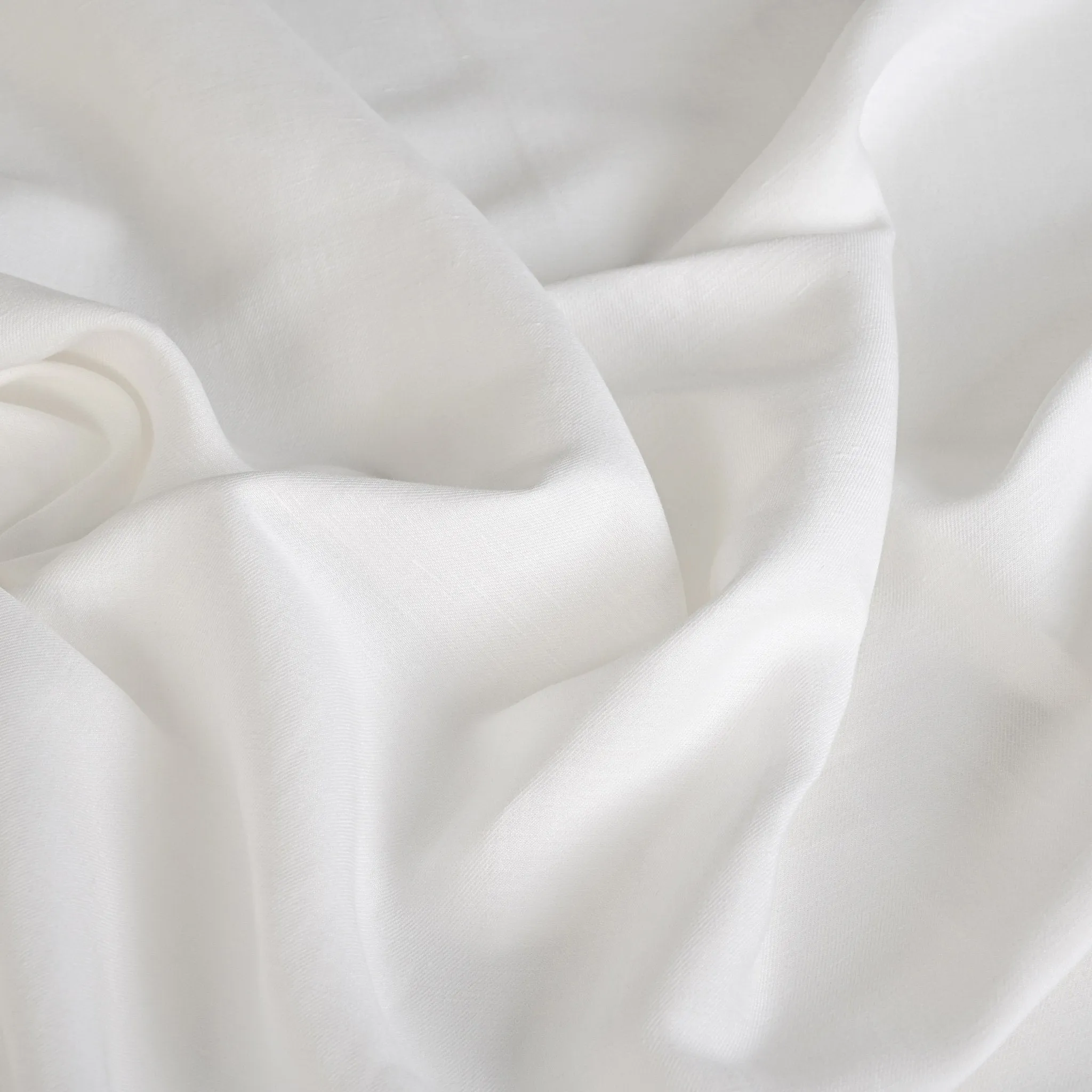 White Linen Blend Fabric - 96288