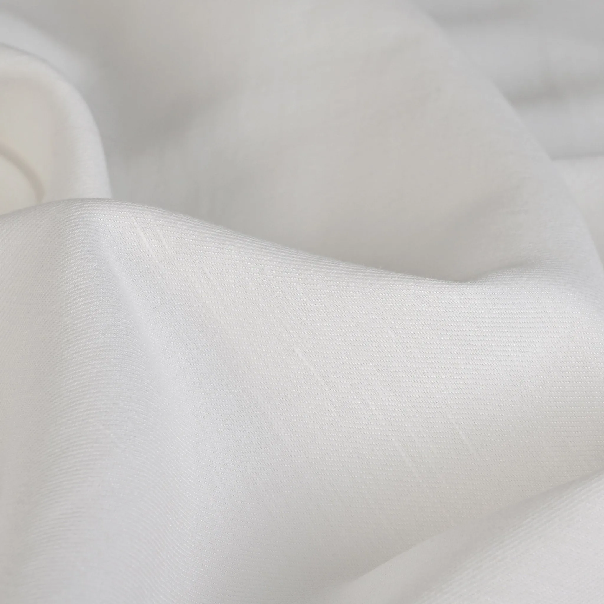 White Linen Blend Fabric - 96288