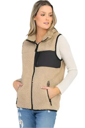 Womens Sherpa Fleece Vest